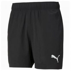 Męskie Szorty Z Tkaniny Dla Aktywnych. Czarne szorty Puma, m, bez wzorów, z tkaniny, sportowe. Za 155.99 zł.