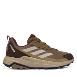 Trekkingi adidas. Brązowe buty trekkingowe Adidas, bez wzorów, bez zapięcia. Za 329.99 zł.