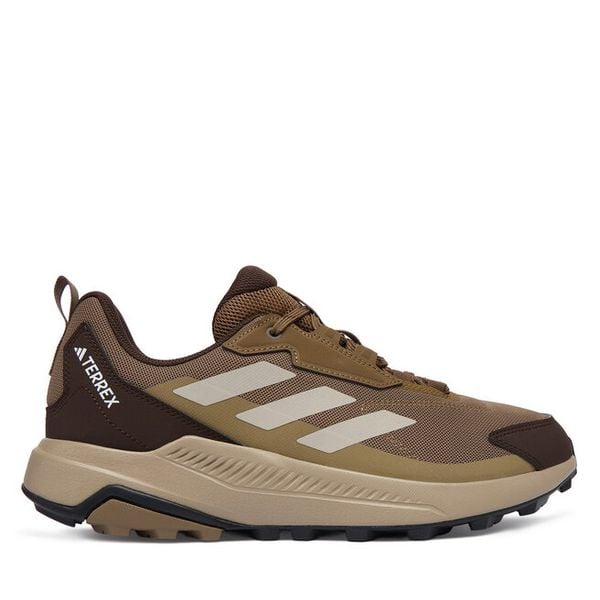 Trekkingi adidas. Brązowe buty trekkingowe Adidas, bez wzorów, bez zapięcia. Za 329.99 zł.