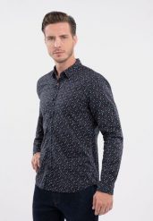 Wzorzysta koszula, Slim Fit, K-EVANS. Koszule Volcano, m, bez wzorów, z bawełny, bez kołnierzyka, bez ramiączek. Za 139.99 zł.