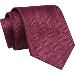 Męski Krawat - ALTIES - Klasyczny - Ciemnoczerwony, Geometryczny Motyw. Czerwone krawaty i muchy Alties, bez wzorów, z tkaniny. Za 49.00 zł.