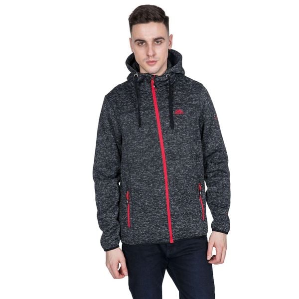 Bluza Polarowa Męska Odeno. Czerwone bluzy z kapturem Trespass, na zimę, l, bez wzorów, z dzianiny, z kapturem. Za 184.99 zł.