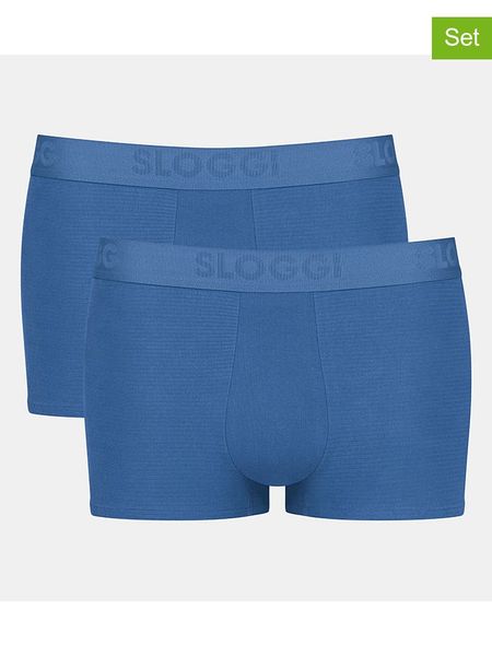 Sloggi Bokserki (2 pary) w kolorze niebieskim rozmiar: XL. Niebieskie bokserki Sloggi, xl, bez wzorów. Za 61.31 zł.