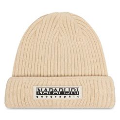 Czapka Napapijri. Brązowe czapki zimowe Napapijri, bez wzorów. Za 209.99 zł.