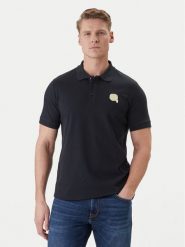 KARL LAGERFELD Polo 745015 562231 Granatowy Regular Fit. Niebieskie koszulki polo KARL LAGERFELD, m, bez wzorów, z bawełny, bez kołnierzyka, bez ramiączek. Za 459.99 zł.