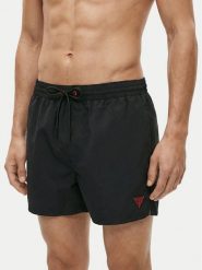 Guess Szorty kąpielowe F6GT25 WG282 Czarny Regular Fit. Czarne kąpielówki Guess, m, z aplikacjami, z syntetyku. Za 236.99 zł.