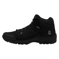 Buty trekkingowe Haglöfs Ridge GTX Mid. Czarne buty trekkingowe Haglöfs, bez wzorów, bez zapięcia. Za 851.80 zł.