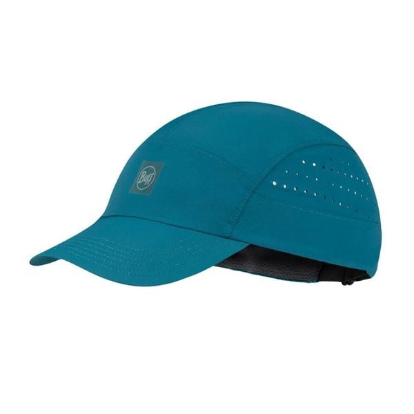 Czapka do biegania Buff Speed Cap. Niebieskie czapki z daszkiem Buff, bez wzorów, z nylonu. Za 129.99 zł.