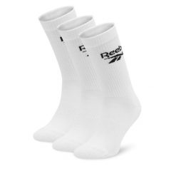Zestaw 3 par wysokich skarpet unisex Reebok. Białe skarpety Reebok, bez wzorów. Za 44.99 zł.