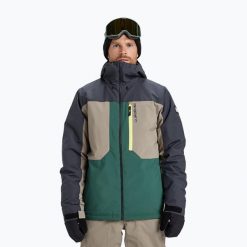 Kurtka snowboardowa męska Quiksilver Dawson. Zielone kurtki Quiksilver, na zimę, m, bez wzorów, z materiału, bez kaptura. Za 858.75 zł.