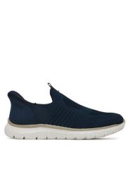 Rieker Sneakersy B6659-14 Granatowy. Niebieskie buty sportowe casual Rieker, bez wzorów, z materiału, bez zapięcia. Za 239.99 zł.