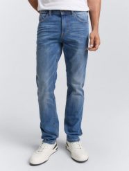 Męskie Spodnie Jeansowe Tom Tailor Josh Used Mid Stone Blue Denim Regular Slim Fit 1007860 10119, W36 L32. Niebieskie spodnie materiałowe Tom Tailor, do pracy, l, bez wzorów, z bawełny, biznesowe, z standardowym stanem, długie. Za 179.99 zł.