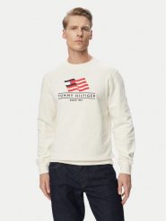Tommy Hilfiger Bluza Main Flag MW0MW43383 Beżowy jasny Regular Fit. Brązowe bluzy Tommy Hilfiger, m, bez wzorów, z bawełny, bez kaptura. Za 449.99 zł.