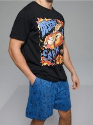 Bawełniana piżama dwuczęściowa z nadrukiem Looney Tunes - wielobarwny. Piżamy Sinsay, l, bez wzorów, z bawełny, bez ramiączek. Za 49.99 zł.