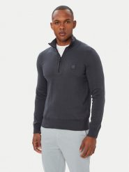 BOSS Sweter Kanobix 50527585 Granatowy Regular Fit. Niebieskie swetry rozpinane Boss, l, bez wzorów, z bawełny, bez kołnierzyka, bez ramiączek. Za 629.99 zł.