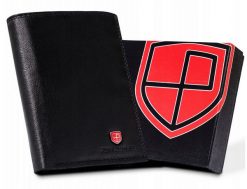 Portfel skórzany Peterson [DH] PTN MR-03-CN czarny. Czarne portfele Peterson, bez wzorów, ze skóry. Za 77.99 zł.