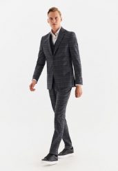 PAKO LORENTE – Spodnie garniturowe P22WP-6G-032-S-S. Szare garnitury Pako Lorente, s, bez wzorów, z wełny. Za 349.99 zł.