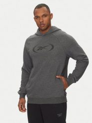Reebok Bluza 100214853 Szary Regular Fit. Szare bluzy Reebok, l, bez wzorów, z bawełny, bez kaptura. Za 299.99 zł.