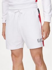 EA7 Emporio Armani Szorty sportowe 3DPS58 PJLIZ 1100 Biały Regular Fit. Białe krótkie spodenki sportowe EA7 Emporio Armani, m, bez wzorów, z syntetyku. Za 739.99 zł.