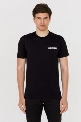 DSQUARED2 Czarny t-shirt męski cool fit. Czarne t-shirty Dsquared2, m, bez wzorów, bez kołnierzyka, bez ramiączek. W wyprzedaży za 599.99 zł.