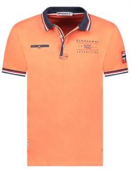 Geographical Norway Koszulka polo "Konbustyble" w kolorze pomarańczowym rozmiar: XL. Pomarańczowe koszulki polo Geographical Norway, xl, bez wzorów, z bawełny, bez kołnierzyka, bez ramiączek. Za 128.25 zł.