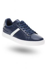 Granatowe sneakersy Versace Jeans ze srebrnymi wstawkami. Szare buty sportowe casual Versace Jeans, bez wzorów, z jeansu, bez zapięcia. W wyprzedaży za 115.80 zł.