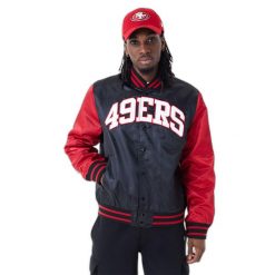 Kurtka San Francisco 49ers NFL. Czarne kurtki New Era, s, bez wzorów, z poliesteru, bez kaptura. Za 763.05 zł.
