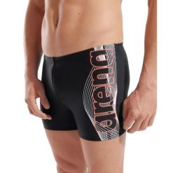 Bokserki do pływania Arena Basic. Czarne odzież kąpielowa Arena, m, bez wzorów, sportowe. Za 159.99 zł.