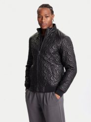 Guess Kurtka z imitacji skóry M5BL2E W1050 Czarny Regular Fit. Czarne kurtki Guess, l, z aplikacjami, ze skóry, bez kaptura. Za 609.99 zł.