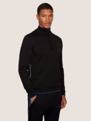 Boss Sweter Ziston W20 50440329 Czarny Regular Fit. Czarne swetry rozpinane Boss, m, bez wzorów, z bawełny, bez kołnierzyka, bez ramiączek. Za 299.99 zł.