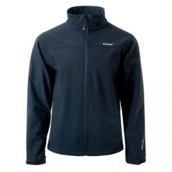 Kurtka męska Softshell Hi-Tec Lingen - czarna, Rozmiar XXL. Czarne kurtki Hi-tec, m, bez wzorów, z materiału, bez kaptura. W wyprzedaży za 149.90 zł.