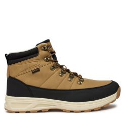 Trzewiki Lee Cooper. Brązowe botki sznurowane Lee Cooper, bez wzorów, bez obcasa, bez zapięcia. Za 219.99 zł.