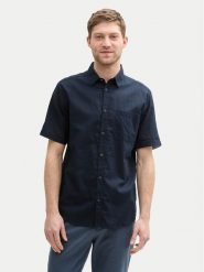 Tom Tailor Koszula 1045098 Granatowy Regular Fit. Niebieskie koszule Tom Tailor, m, bez wzorów, z bawełny, bez kołnierzyka, bez ramiączek. Za 119.99 zł.
