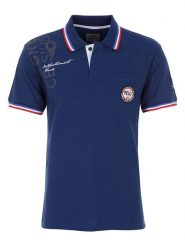 Peak Mountain Koszulka polo "Calor" w kolorze granatowym rozmiar: L. Niebieskie koszulki polo Peak Mountain, l, bez wzorów, z bawełny, bez kołnierzyka, bez ramiączek. Za 110.55 zł.