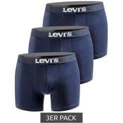 Bokserki majtki męskie Levi's Boxers 3-Pack. Niebieskie bokserki Levi's®, m, bez wzorów, z gumy. Za 99.00 zł.