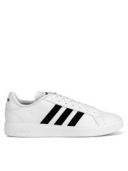 Adidas Sneakersy GRAND COURT BASE 2.0 GW9250 Biały. Białe buty sportowe casual Adidas, bez wzorów, z materiału, bez zapięcia. Za 249.99 zł.