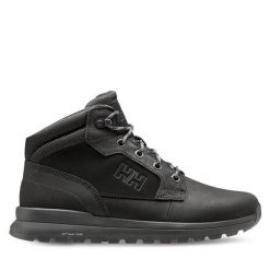 Trekkingi Helly Hansen. Czarne botki sznurowane Helly Hansen, bez wzorów, bez obcasa, bez zapięcia. Za 399.99 zł.