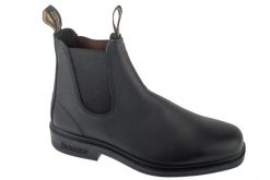 Sztyblety unisex, Elastic Sided Boot Dress. Czarne sztyblety Blundstone, bez wzorów, z materiału, bez obcasa, bez zapięcia. Za 899.99 zł.