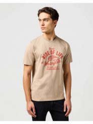 MESKA KOSZULKA WRANGLER AMERICANA TEE TIMBERWOLF 112362788. T-shirty Wrangler, xl, bez wzorów, bez kołnierzyka, bez ramiączek. Za 79.99 zł.