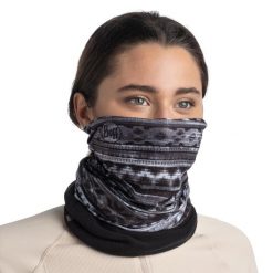 Komin na szyję - Bandana BUFF Polar Alsien. Czarne szaliki Buff, bez wzorów, z elastanu. Za 102.29 zł.