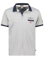 Geographical Norway Koszulka polo "Kingdom" w kolorze szarym rozmiar: 3XL. Szare koszulki polo Geographical Norway, xl, bez wzorów, z bawełny, bez kołnierzyka, bez ramiączek. Za 106.13 zł.