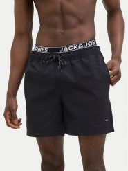 Jack&Jones Szorty kąpielowe Maui 12272949 Czarny Regular Fit. Czarne kąpielówki Jack&Jones, m, bez wzorów, z syntetyku. Za 89.99 zł.