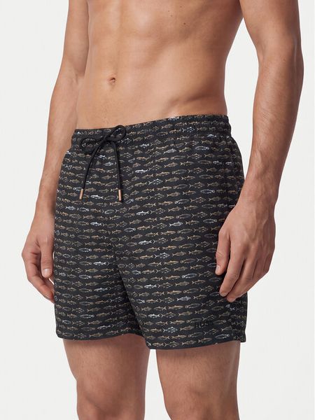 BOSS Szorty kąpielowe Danio 50566472 Czarny Regular Fit. Czarne kąpielówki Boss, m, bez wzorów, z syntetyku. Za 339.99 zł.