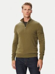 HUGO Sweter San Quintus-C2 50574143 Khaki Regular Fit. Brązowe swetry rozpinane Hugo, m, bez wzorów, z bawełny, bez kołnierzyka, bez ramiączek. Za 549.99 zł.