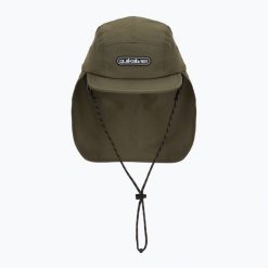 Czapka z daszkiem męska Quiksilver Cooley. Zielone czapki z daszkiem Quiksilver, na zimę, bez wzorów. Za 88.99 zł.