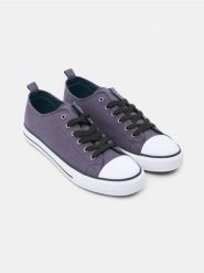 Sznurowane trampki - szary. Szare trampki Sinsay, bez wzorów, bez zapięcia. Za 29.99 zł.