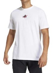 Adidas Koszulka w kolorze białym rozmiar: S. Białe bezrękawniki Adidas, s, bez wzorów, bez kołnierzyka, bez ramiączek. Za 72.45 zł.