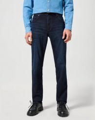 WRANGLER MĘSKIE SPODNIE JEANSOWE GREENSBORO DEEP BLUE BLACK 112355019 W15Q017421. Czarne jeansy Wrangler, l. Za 209.99 zł.