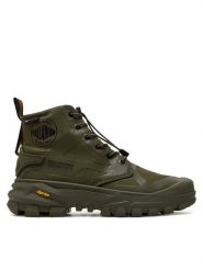 Palladium Trzewiki Pallarider Wpa 74343-325-M Khaki. Brązowe botki sznurowane Palladium, bez wzorów, z tworzywa sztucznego, bez obcasa, bez zapięcia. Za 799.99 zł.