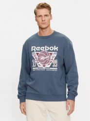 Reebok Bluza Basketball IL2005 Niebieski Regular Fit. Niebieskie bluzy Reebok, l, bez wzorów, z bawełny, bez kaptura. Za 379.99 zł.